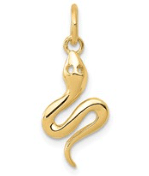 10k yellow gold snake charm - Kelly Wade Jewelers Store