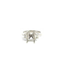 14k white gold 4 prong semi - mo - Kelly Wade Jewelers Store