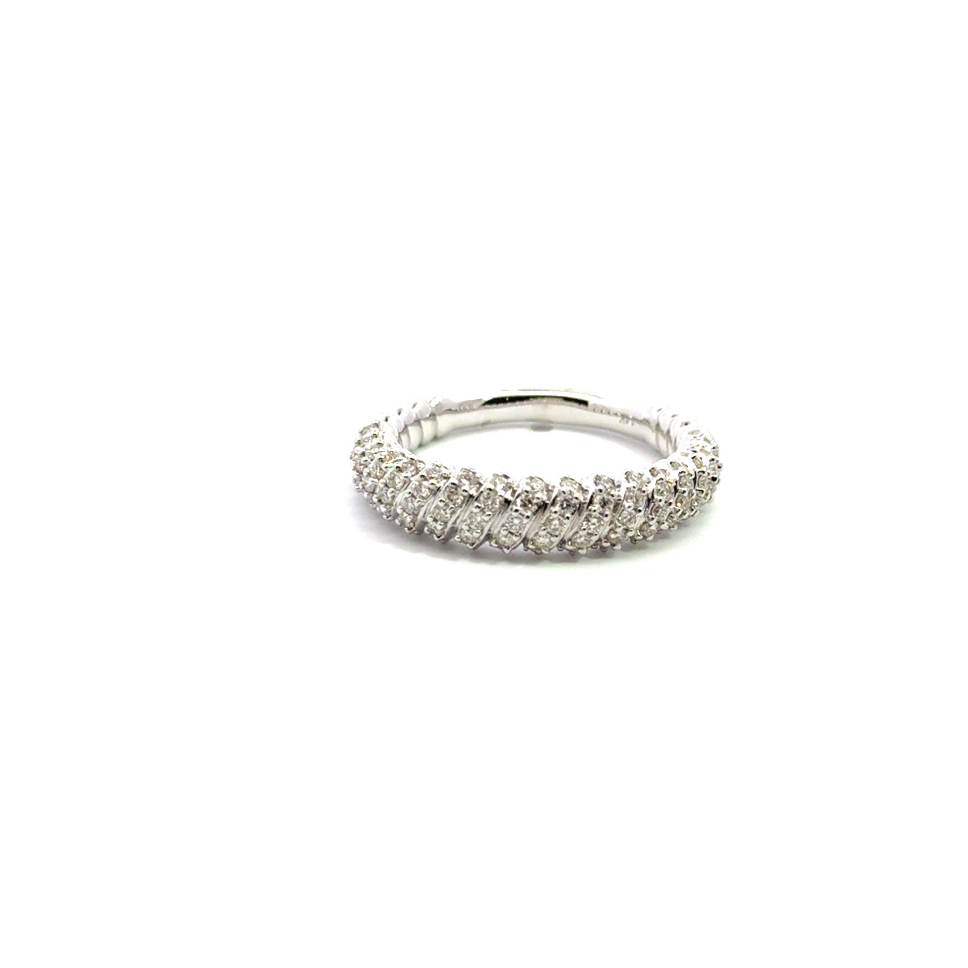 14k white gold diamond rope ri - Kelly Wade Jewelers Store