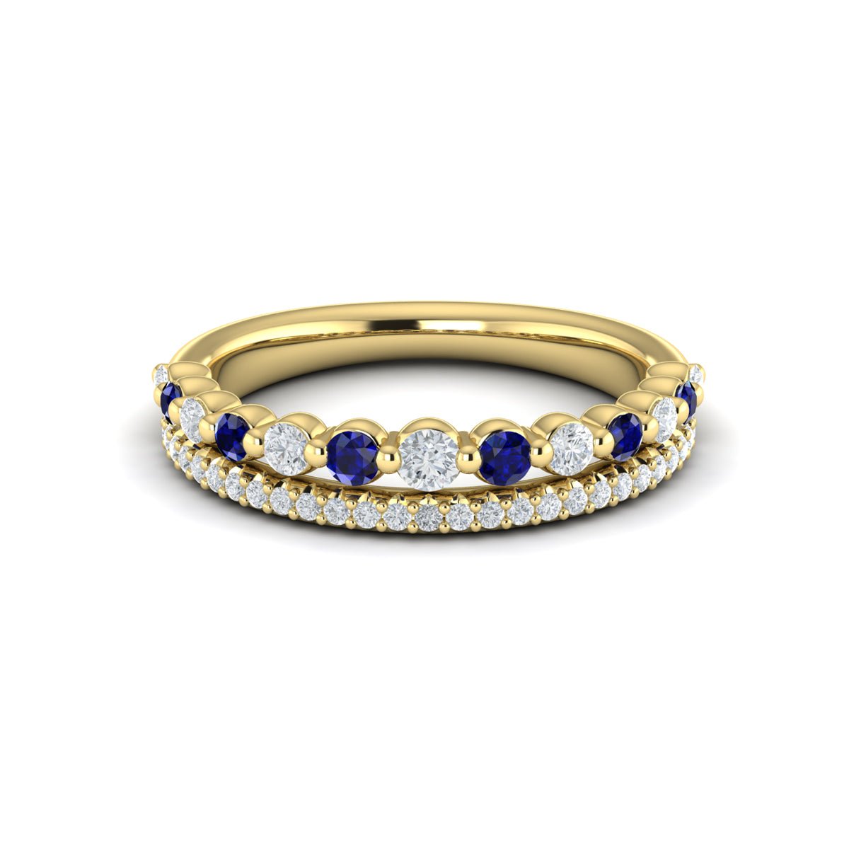 14k yellow gold alternating di - Kelly Wade Jewelers Store