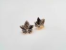 14k yellow gold leaf stud earr - Kelly Wade Jewelers Store