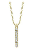 14k yellow gold long diamond b - Kelly Wade Jewelers Store