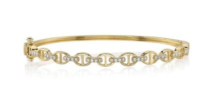 14k yellow gold open link diam - Kelly Wade Jewelers Store