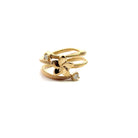 14k yellow gold open twisted r - Kelly Wade Jewelers Store