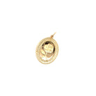 14k yellow gold oval disc with - Kelly Wade Jewelers Store