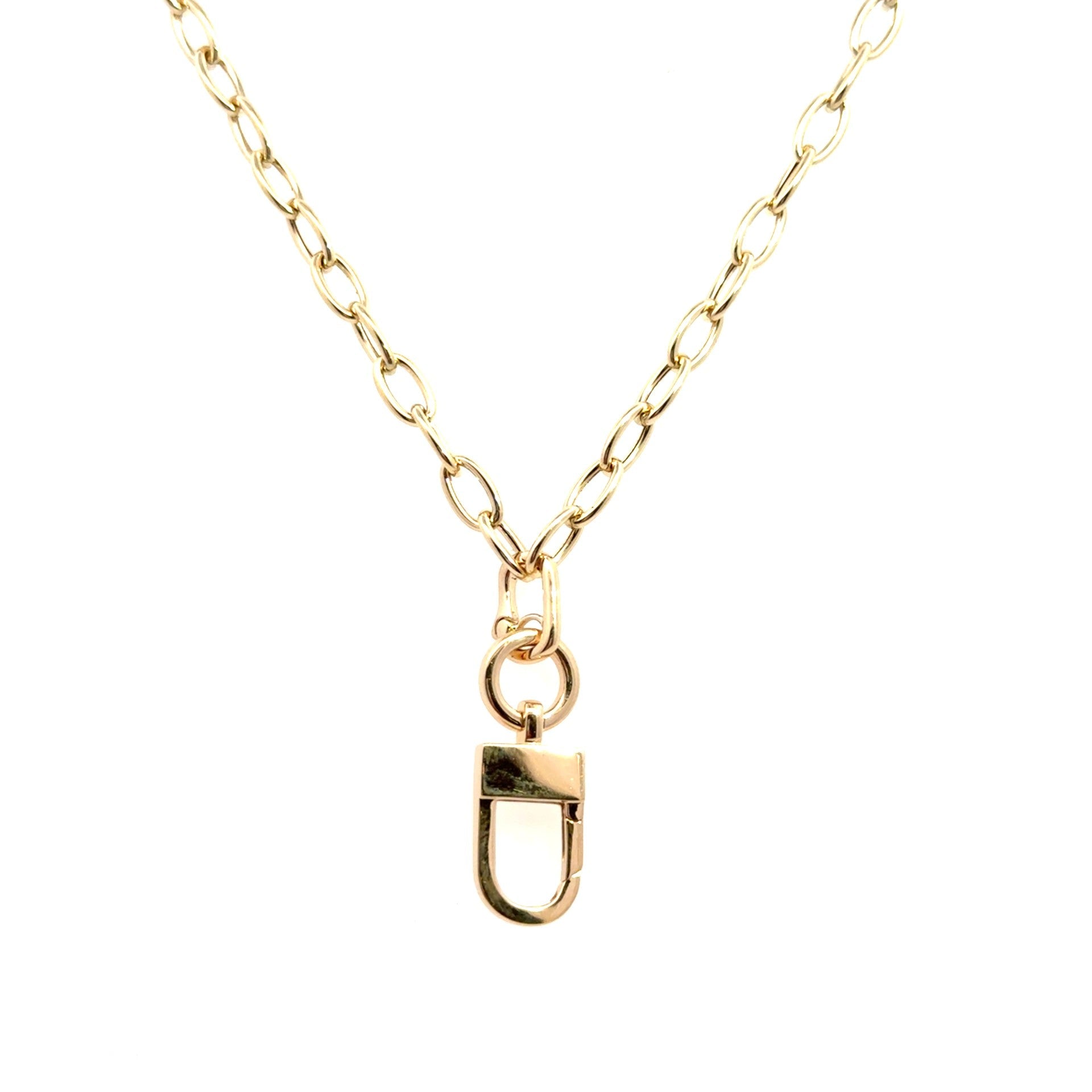 14k yellow gold oval link chai - Kelly Wade Jewelers Store