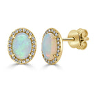 14k yellow gold oval opal with - Kelly Wade Jewelers Store