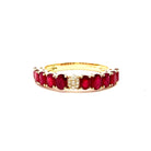 14k yellow gold oval ruby with - Kelly Wade Jewelers Store