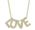 14k yellow gold pave diamond " - Kelly Wade Jewelers Store