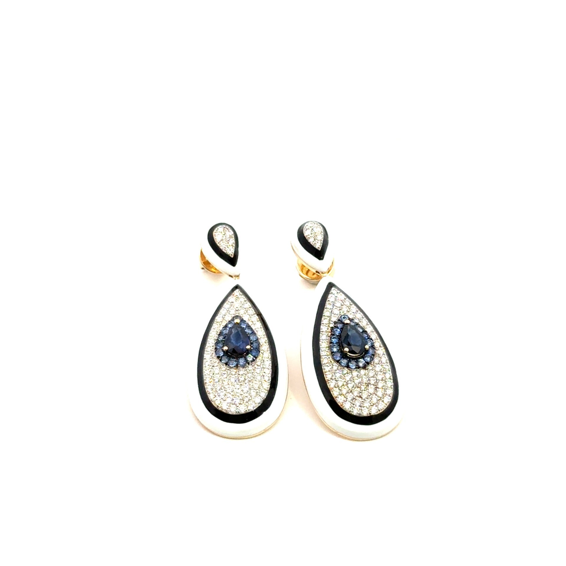 14k yellow gold pear shaped wh - Kelly Wade Jewelers Store