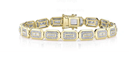 14k yellow gold rectangular sh - Kelly Wade Jewelers Store