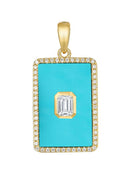 14k yellow gold rectangular tu - Kelly Wade Jewelers Store