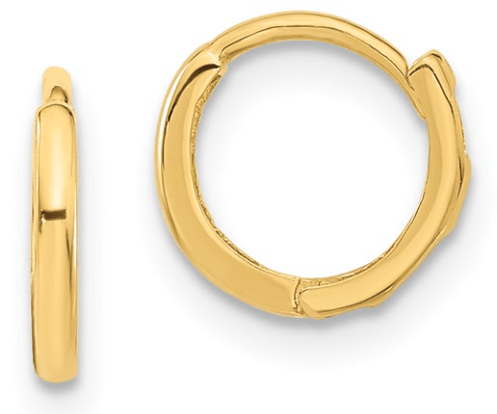 14k yellow gold small hoop earrings - Kelly Wade Jewelers Store