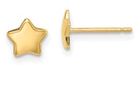 14k yellow gold small star ear - Kelly Wade Jewelers Store