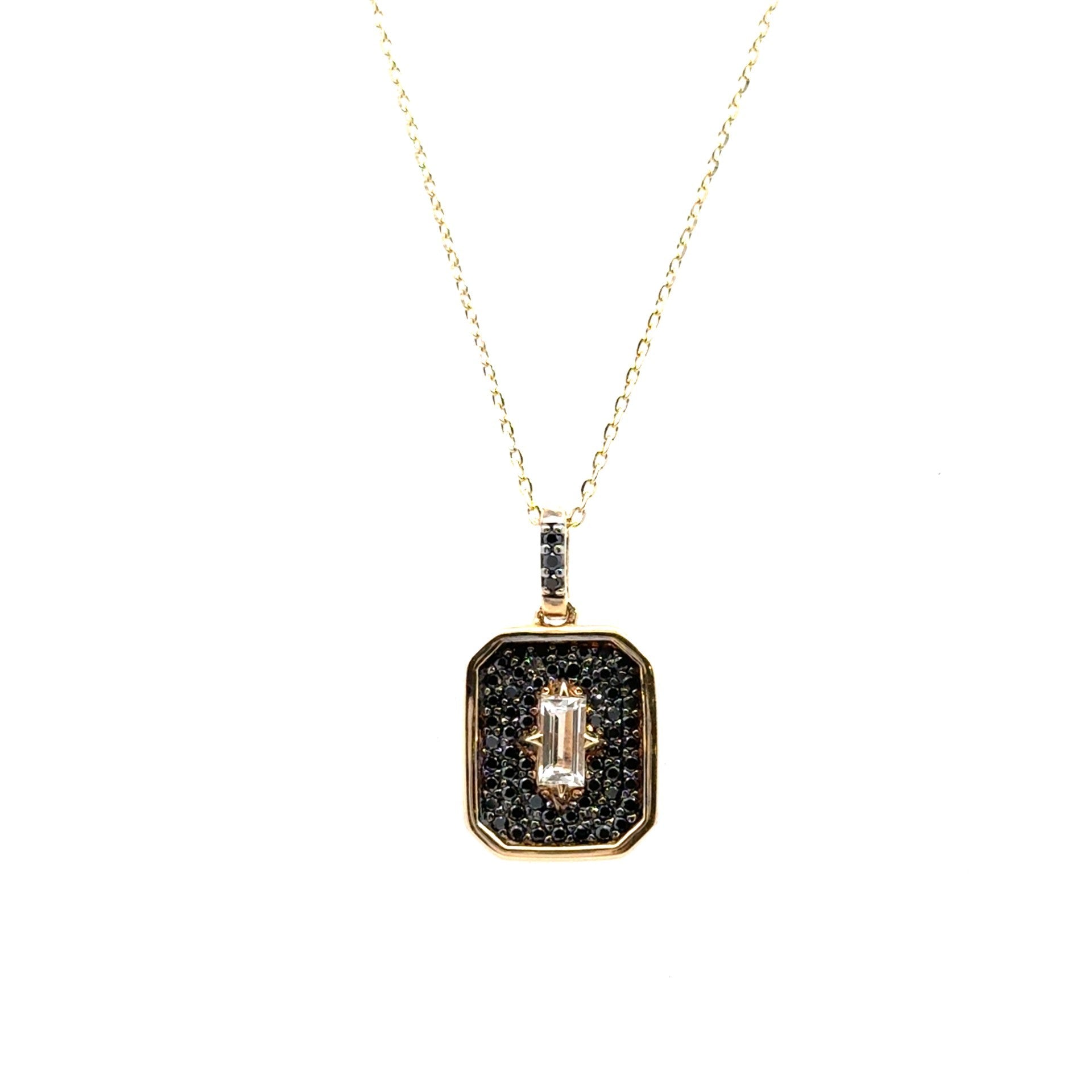 14k yellow gold white sapphire - Kelly Wade Jewelers Store