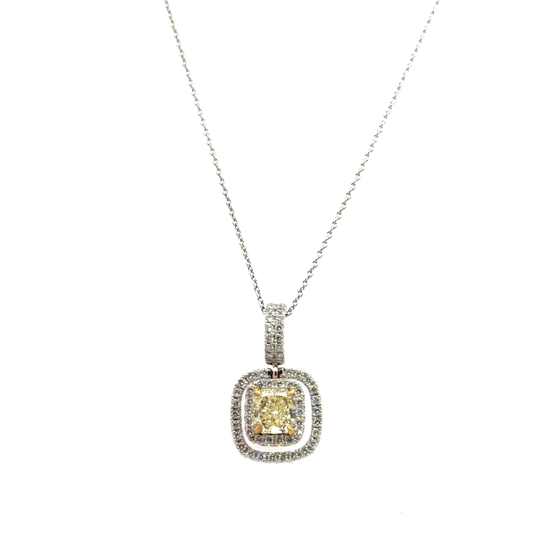 18k two tone radiant cut fancy - Kelly Wade Jewelers Store