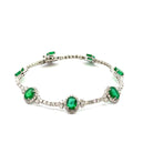 18k white gold 7 oval emerald - Kelly Wade Jewelers Store