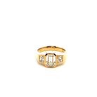 18k yellow gold bezel set emer - Kelly Wade Jewelers Store