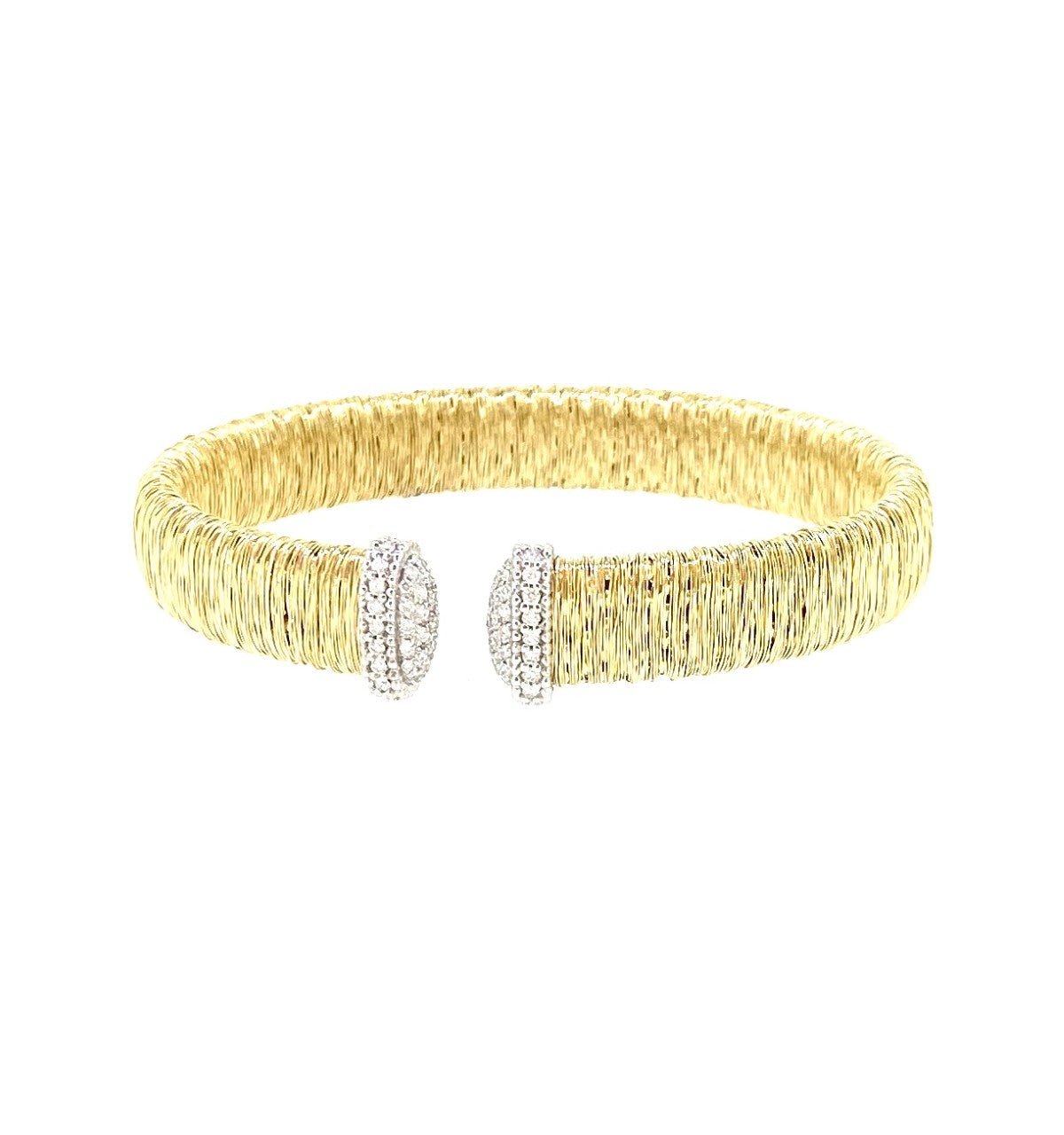 18k yellow gold wrapped open b - Kelly Wade Jewelers Store