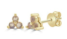 3 Cluster Opal Stud Earrings - Kelly Wade Jewelers Store