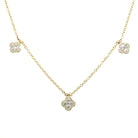 3 Diamond Flower Dangles Chain Necklace - Kelly Wade Jewelers Store