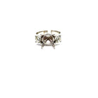 3 Stone Semi - Mount with Round Diamonds - Kelly Wade Jewelers Store