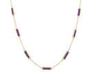 Amethyst Bar Station Necklace - Kelly Wade Jewelers Store