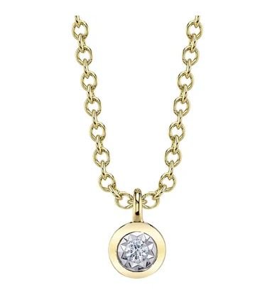 Bezel Set Diamond Necklace - Kelly Wade Jewelers Store