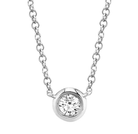 Bezel Set Diamond On Chain Necklace - Kelly Wade Jewelers Store