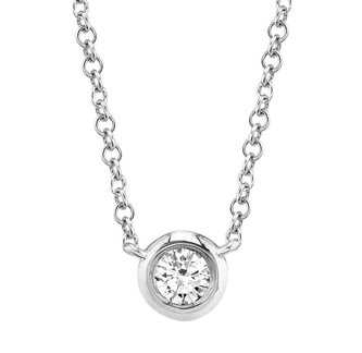 Bezel Set Diamond On Chain Necklace - Kelly Wade Jewelers Store