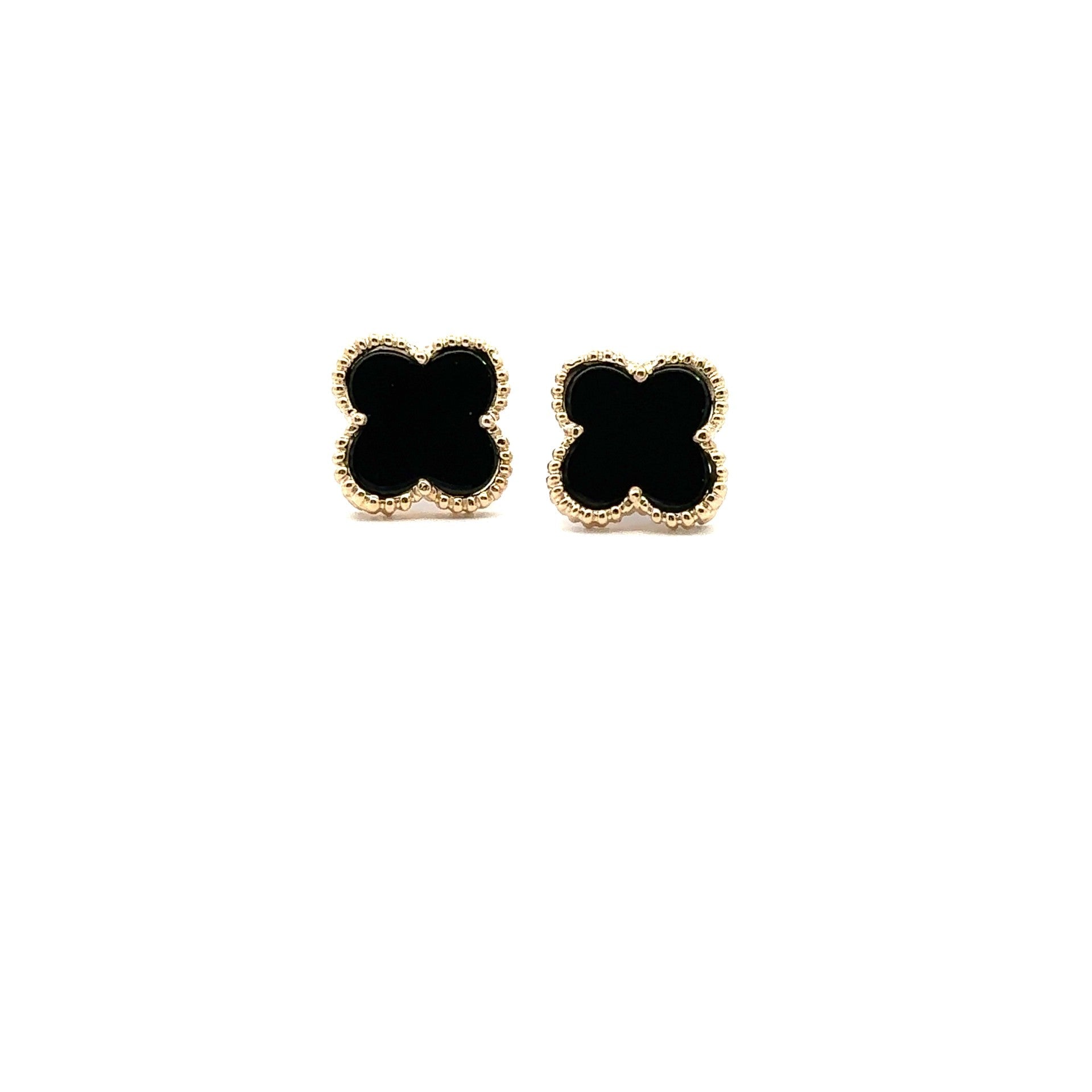 Black Onyx Clover Earrings - Kelly Wade Jewelers Store
