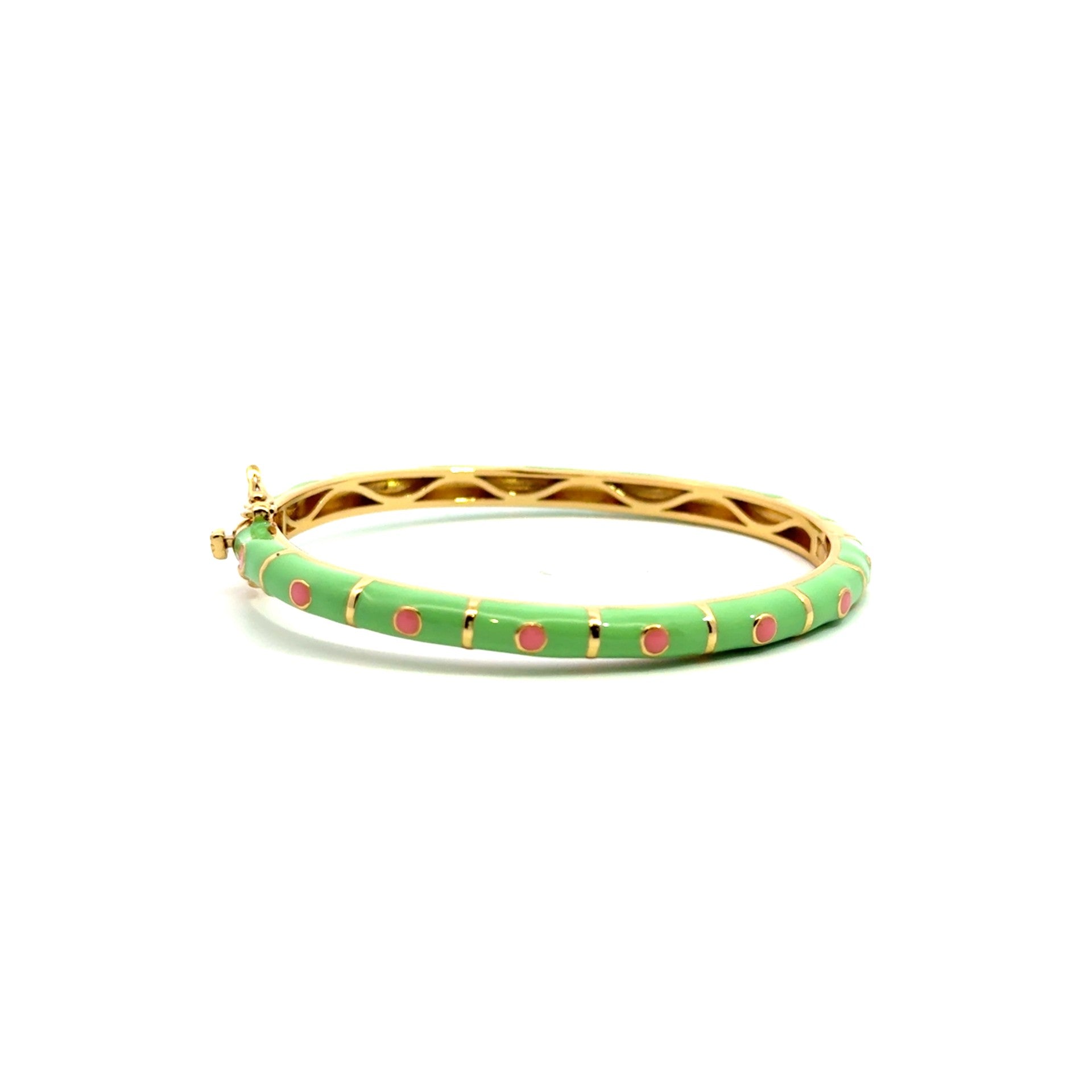 Children's Green Enamel Bracelet - Kelly Wade Jewelers Store