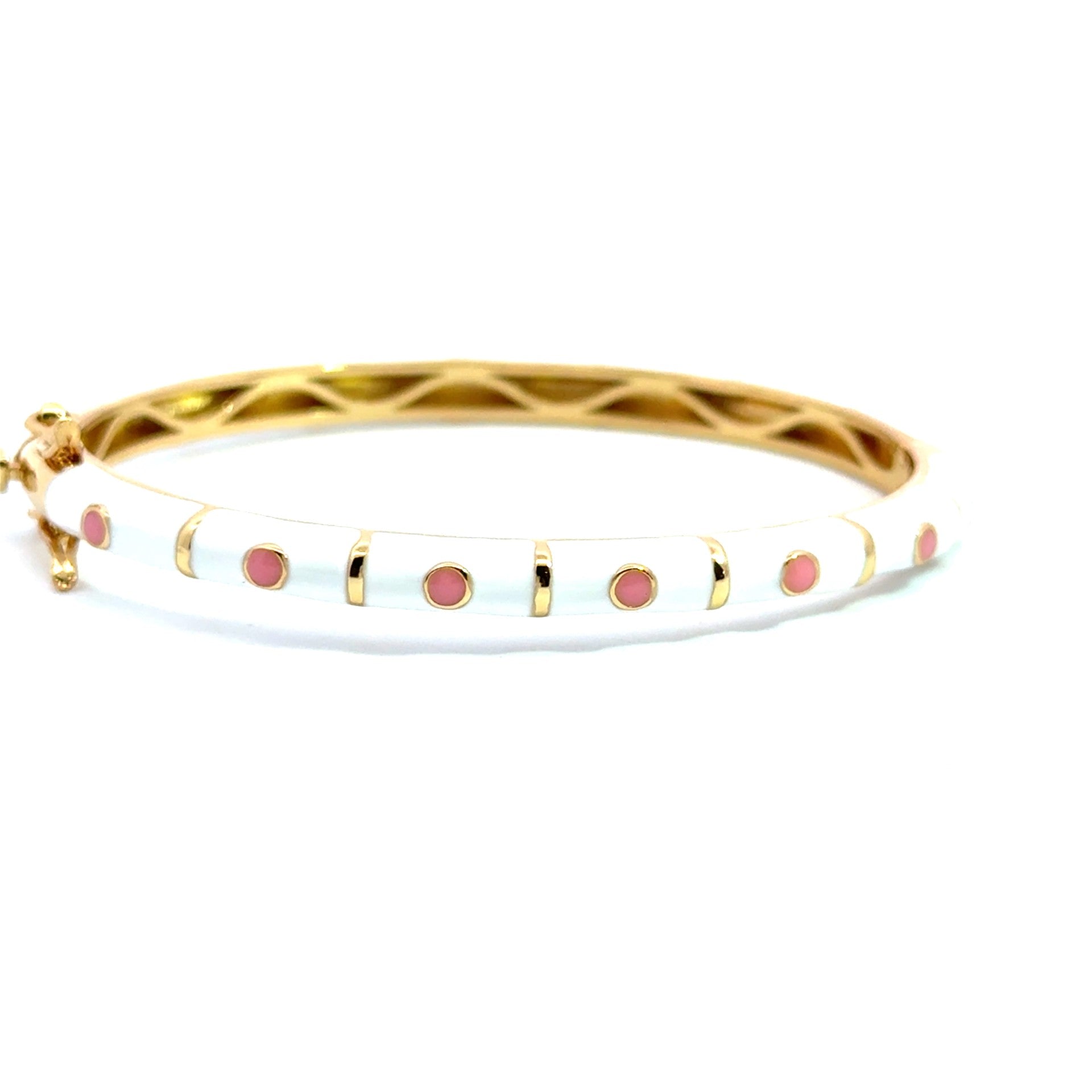 Children's white enamel bracel - Kelly Wade Jewelers Store