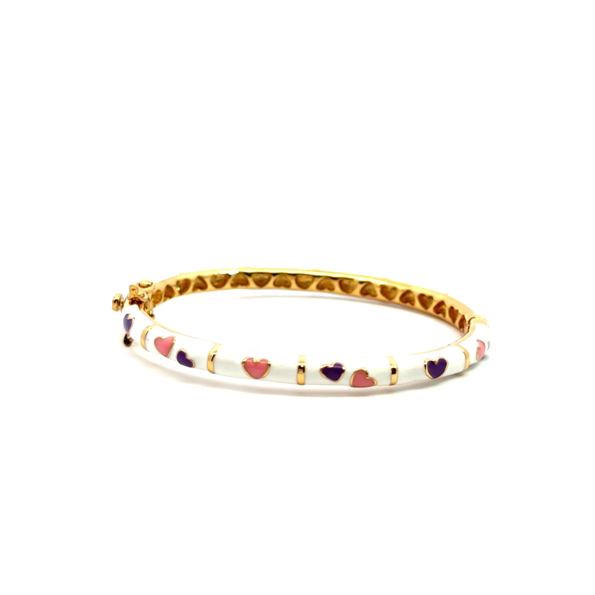 Children's White Enamel Bracelet - Kelly Wade Jewelers Store