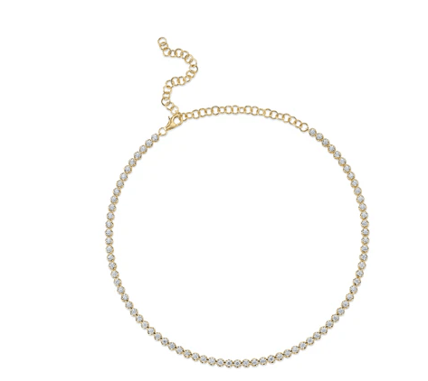 Crown Set Diamond Tennis Necklace - Kelly Wade Jewelers Store