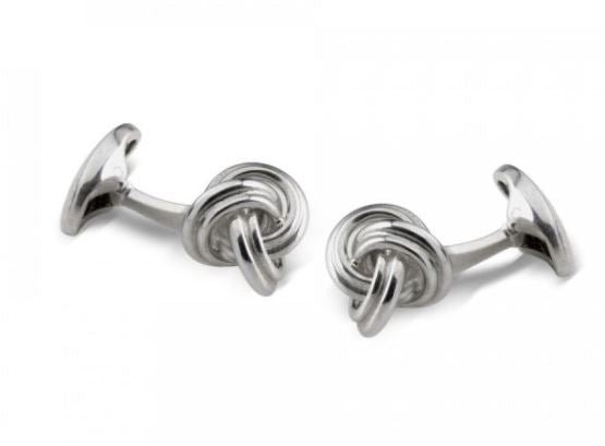 Deakin and Francis Silver Knot Cufflinks - Kelly Wade Jewelers Store