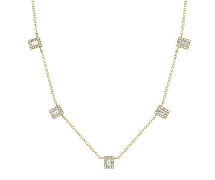 Diamond Baguette Necklace - Kelly Wade Jewelers Store