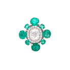 Diamond Center And Pave Diamond Halo And Round Emerald Ring - Kelly Wade Jewelers Store