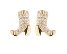 Diamond Cowboy Boots Earrings - Kelly Wade Jewelers Store