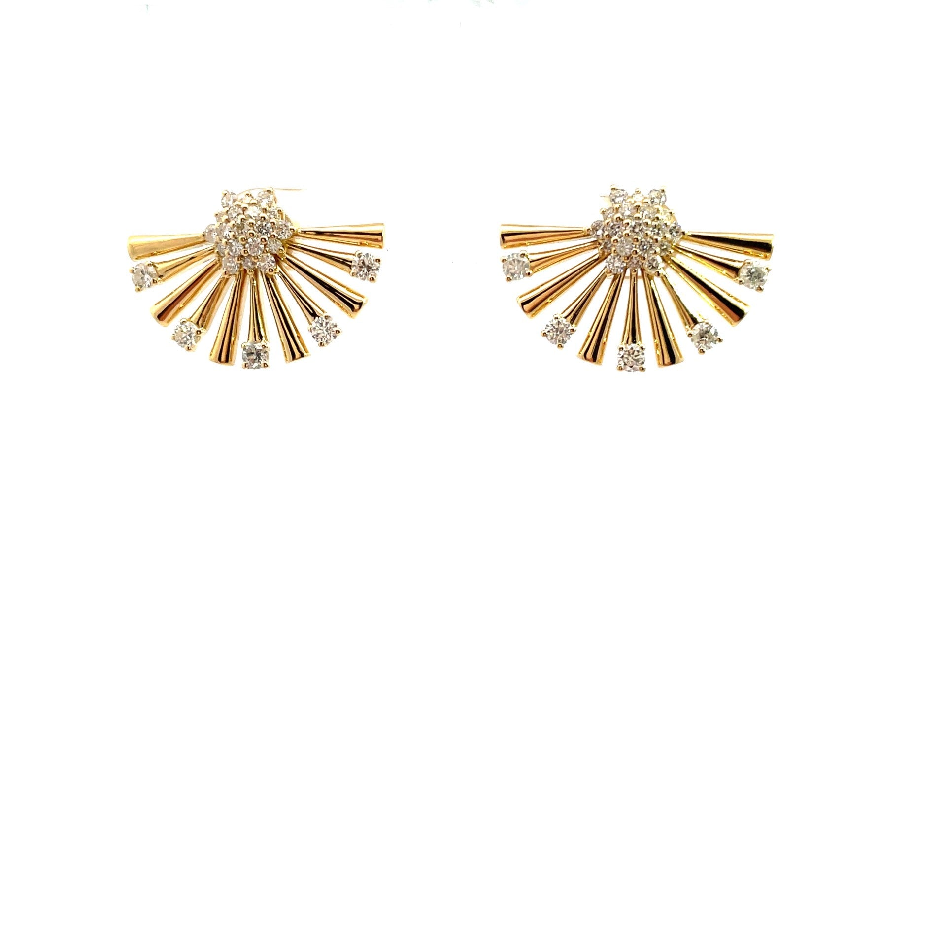 Diamond Fan Earrings - Kelly Wade Jewelers Store