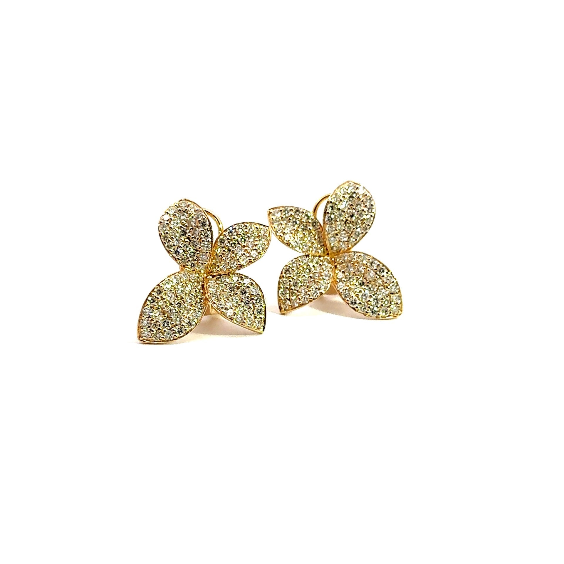 Diamond Flower Earrings - Kelly Wade Jewelers Store