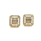 Diamond Illusion Halo Earrings - Kelly Wade Jewelers Store