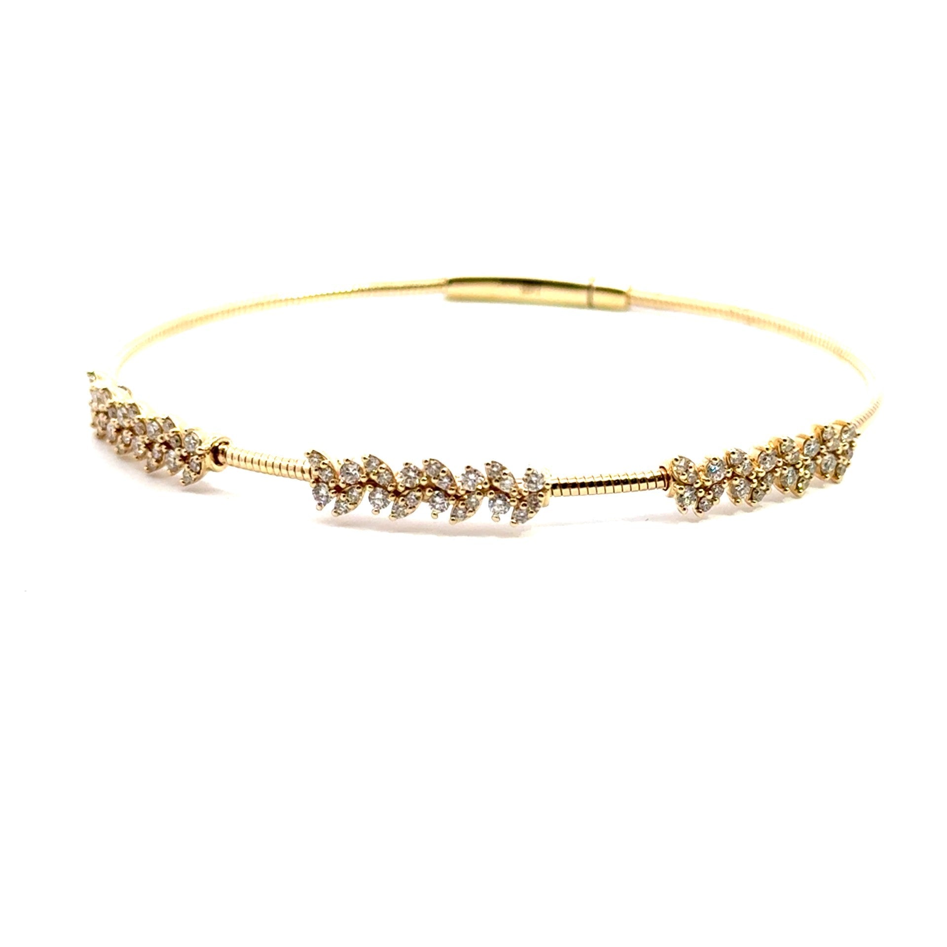 Diamond Leaf Flexible Bracelet - Kelly Wade Jewelers Store