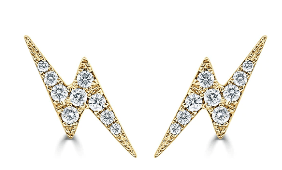 Diamond lightning bolt earrings - Kelly Wade Jewelers Store