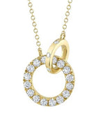 Diamond linked circle on chain necklace - Kelly Wade Jewelers Store