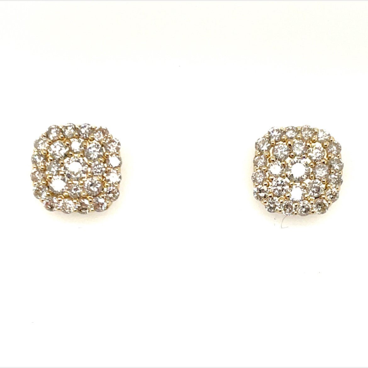 Diamond Square Stud Earrings - Kelly Wade Jewelers Store