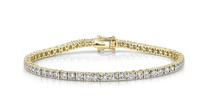 Diamond Tennis Bracelet in Yellow Gold - Kelly Wade Jewelers Store