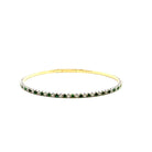 Diamonds And Emeralds Flexible Bracelet - Kelly Wade Jewelers Store