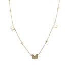 Diamonds By The Yard And Mother Of Pearl Butterfly Necklace - Kelly Wade Jewelers Store