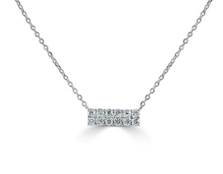 Double Row Diamond Bar Necklace - Kelly Wade Jewelers Store